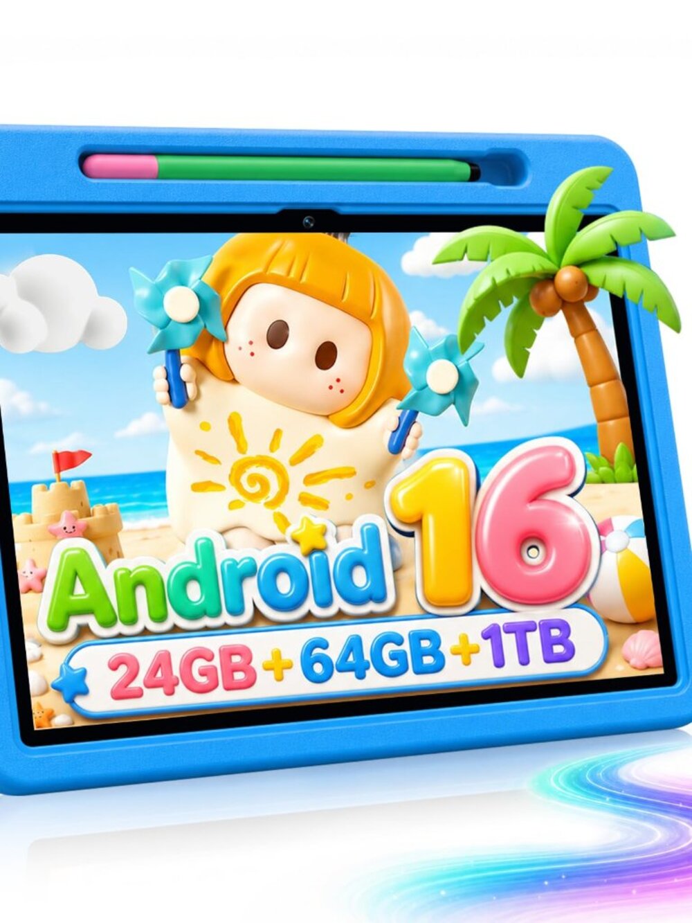NEW Android 16 Kids Tablet HD 10 Inch with Stylus Electronics Tablets for 3-12
